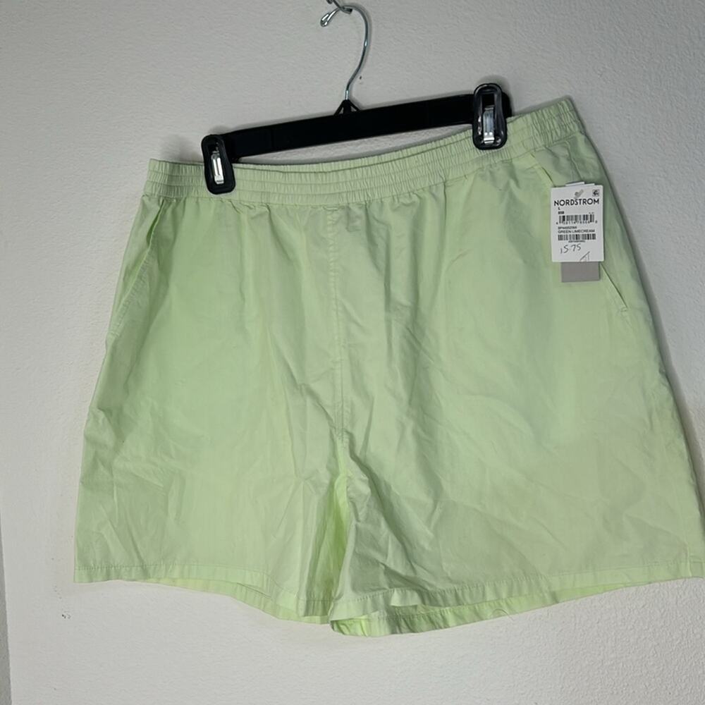 BP. Women's Cotton Athletic Shorts, Size Large in Green Limecream at Nordstrom